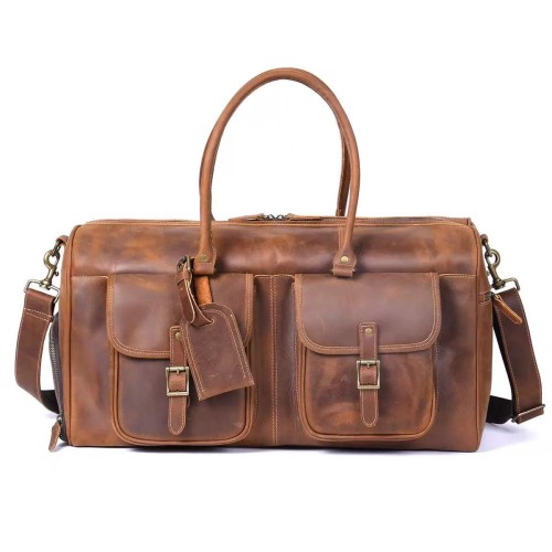 Travel multifunctional bag genuine leather vintage